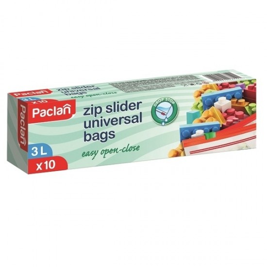 PACLAN ZIP Vrecká 3L - univerzálne, vhodné do mrazničky, vodotesné - 10ks (krabica)