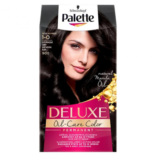 PALETTE Deluxe farba na vlasy 1-0 sýta prirodzene čierna