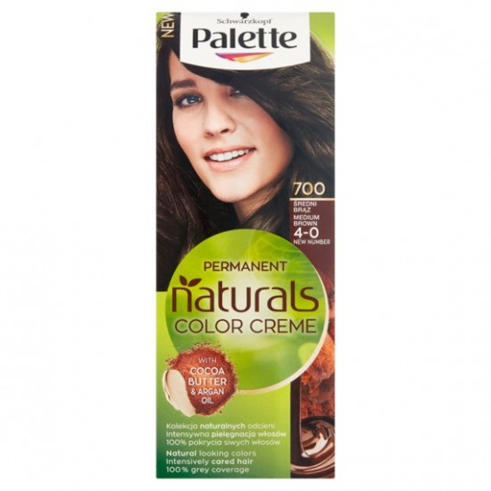 PALETTE Naturals color creme 4-0 Stredne hnedá
