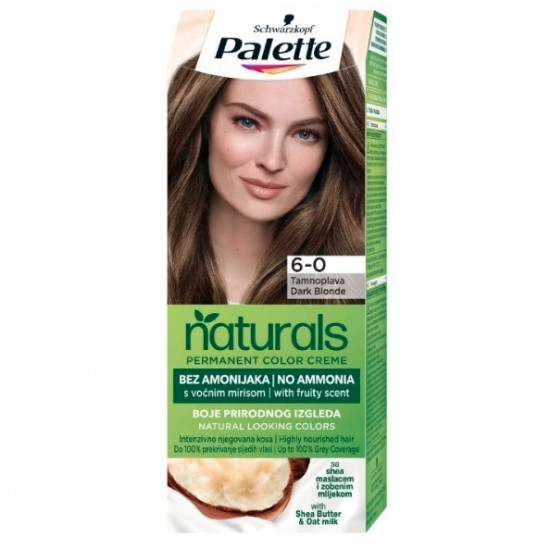 PALETTE Naturals color creme 6-0 Tmavoplavá PALETTE Naturals color creme 6-0 Tmavoplavá