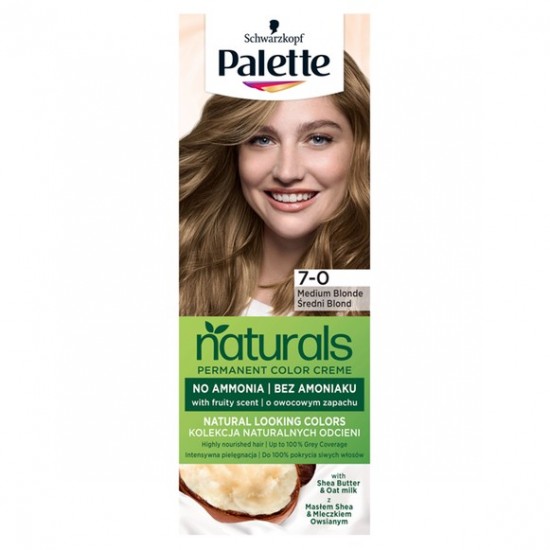 PALETTE Naturals color creme 7-0 stredná blond PALETTE Naturals color creme 7-0 stredná blond
