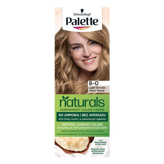 PALETTE Naturals color creme 8-0 svetlá blond