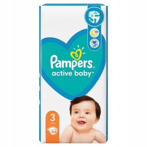 Pampers active baby 3 (6-10kg) 54ks