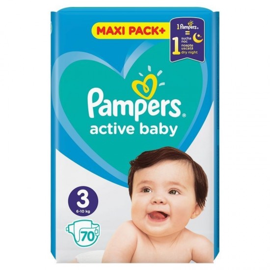 PAMPERS Active baby 3 (6-10kg) 70ks