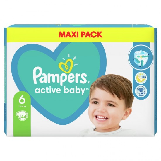 PAMPERS active baby 6 (13-18 kg) 44pcs MAXI PACK