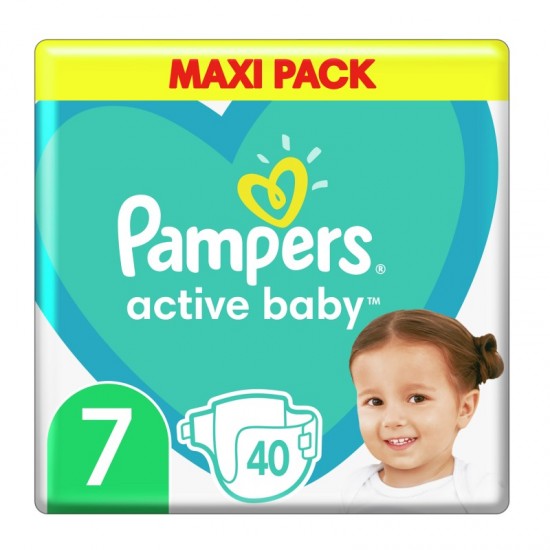 PAMPERS active baby 7 (15+ kg) 40pcs MAXI PACK