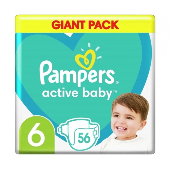 PAMPERS Active baby 6 (13-18kg) 56ks