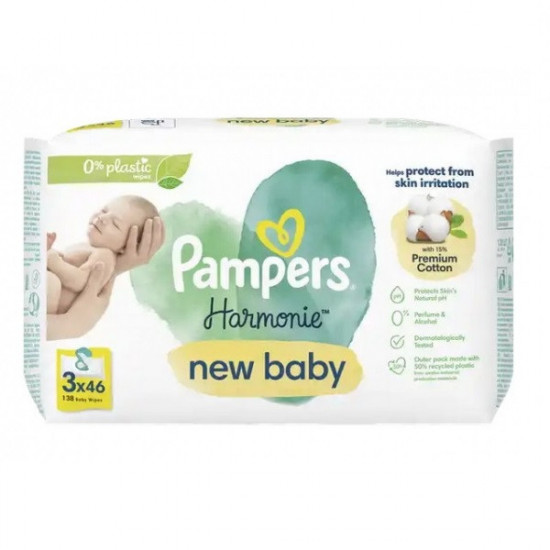 Pampers baby wipes 3x46ks Harmonie - New baby