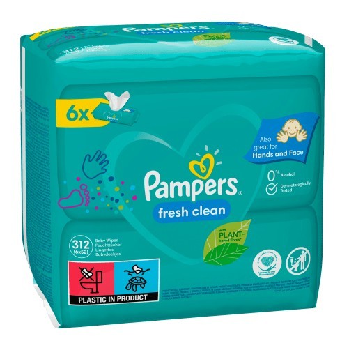 PAMPERS Detské čistiace utierky Fresh Clean 6 x 52ks