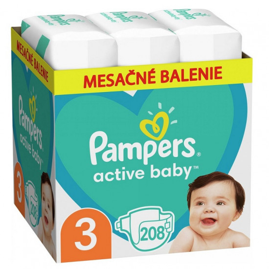 PAMPERS Active Baby 3 208 ks
