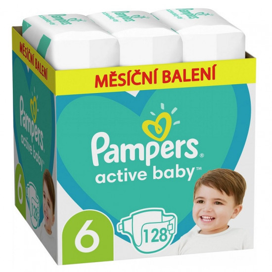 PAMPERS Active Baby 6 128 ks