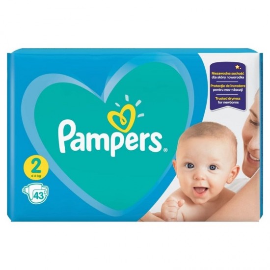 PAMPERS New Baby-Dry 2 MINI 4-8kg 43ks