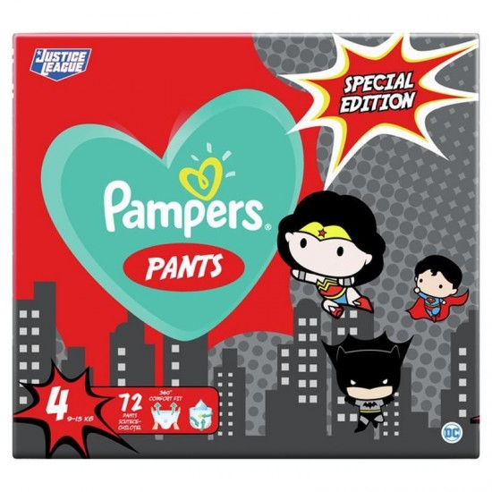 Pampers Pants Special edition Justice League S4 (9-15kg) 72ks