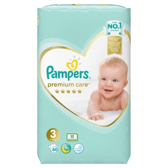 PAMPERS Premium care 3 (6-10kg) 60ks