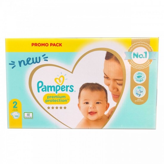 PAMPERS Premium protection 2 (4-8kg) 120ks PAMPERS Premium protection 2 (4-8kg) 120ks