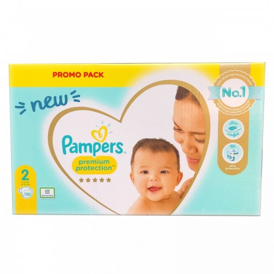 PAMPERS Premium protection 2 (4-8kg) 120ks