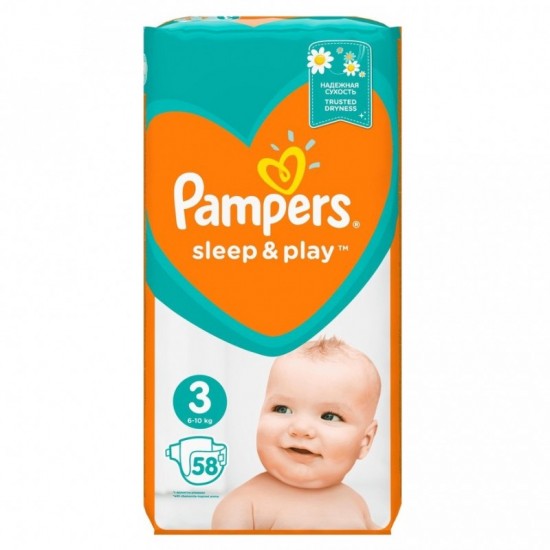 PAMPERS Sleep & Play S3 (6-10kg) 58ks PAMPERS Sleep & Play S3 (6-10kg) 58ks