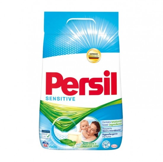 PERSIL Prací prášok Sensitive Aloe Vera & natural soap 3,38kg 52PD PERSIL Prací prášok Sensitive Aloe Vera & natural soap 3,38kg 52PD