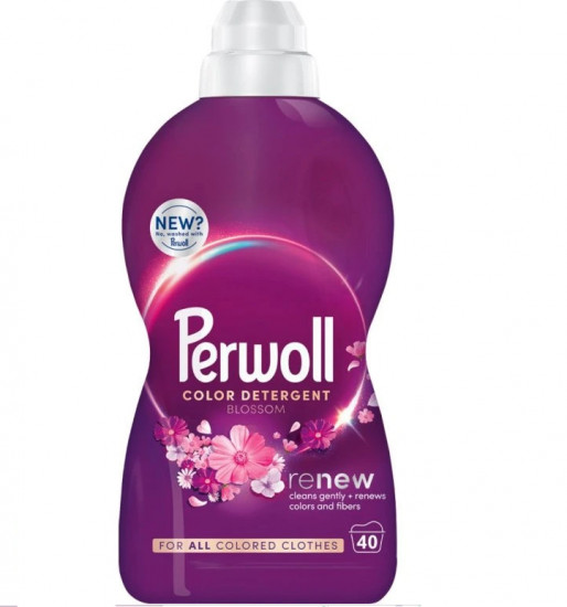 Perwoll Prací gél 2L RENEW Blossom - na všetky druhy tkanín - 40 praní - tmavo ružový