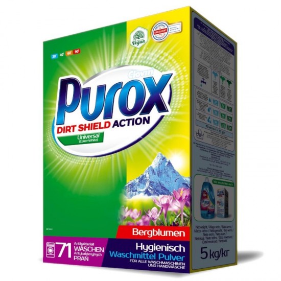 PUROX Prací prášok UNIVERSAL 5kg - 71 praní (krabica) PUROX Prací prášok UNIVERSAL 5kg - 71 praní (krabica)
