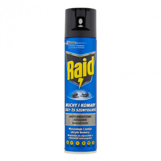 RAID proti lietajúcemu hmyzu, proti komárom a muchám 400ml RAID proti lietajúcemu hmyzu, proti komárom a muchám 400ml