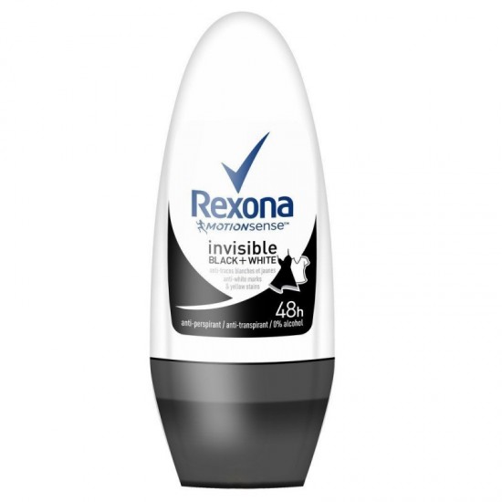 REXONA Guľôčkový antiperspirant - Invisible black&white 50ml