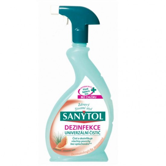 SANYTOL Univerzálny dezinfekčný čistič Grapefruit 500ml SANYTOL Univerzálny dezinfekčný čistič Grapefruit 500ml