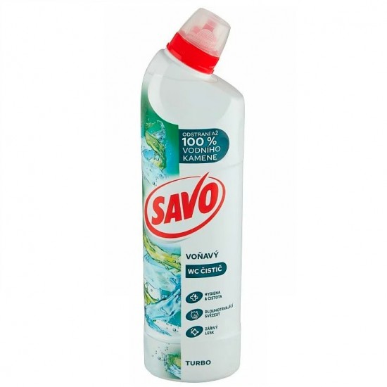 SAVO Turbo WC Čistič na vodný kameň 750ml