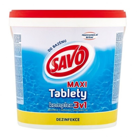 SAVO Tablety do bazénu MAXI komplex 3v1 4kg SAVO Tablety do bazénu MAXI komplex 3v1 4kg