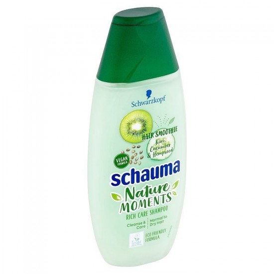 SCHAUMA Nature Moments šampón Kiwi Uhorka a Konopné semienka 250ml