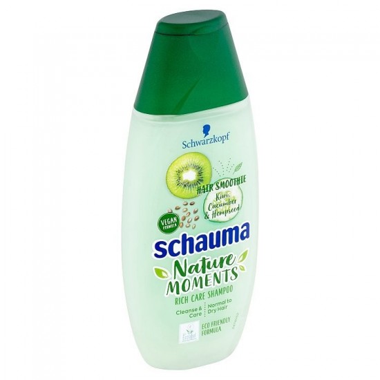 SCHAUMA Nature Moments šampón Kiwi Uhorka a Konopné semienka 250ml SCHAUMA Nature Moments šampón Kiwi Uhorka a Konopné semienka 250ml