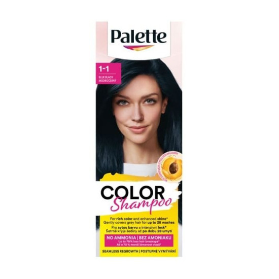Schwarzkopf Palette Color Shampoo 1-1 modročierny