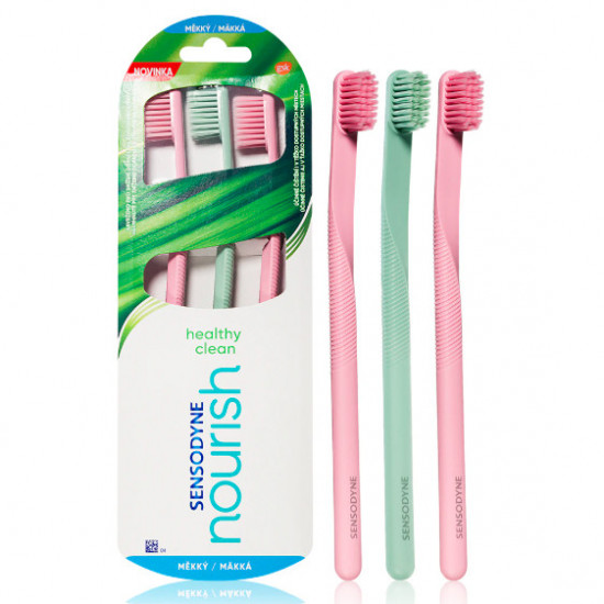Sensodyne Zubná kefka Nourish - Healthy & Clean 3ks