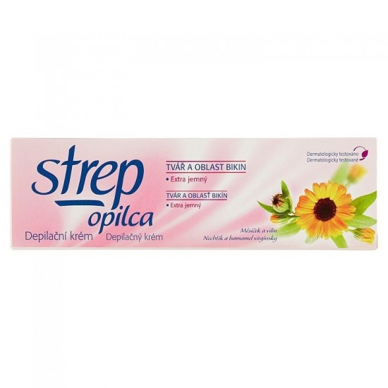 STREP Depilačný krém na depiláciu tváre a oblasti bikín 75ml