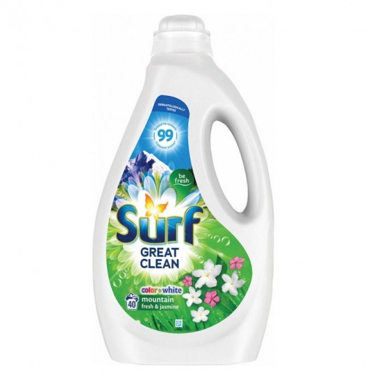 Surf White Mountain Fresh & Jasmine prací gél 2 l 40 PD Surf White Mountain Fresh & Jasmine prací gél 2 l 40 PD