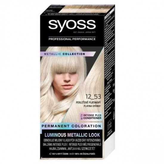SYOSS Permanent Coloration 12-53 Perleťovo Platinová