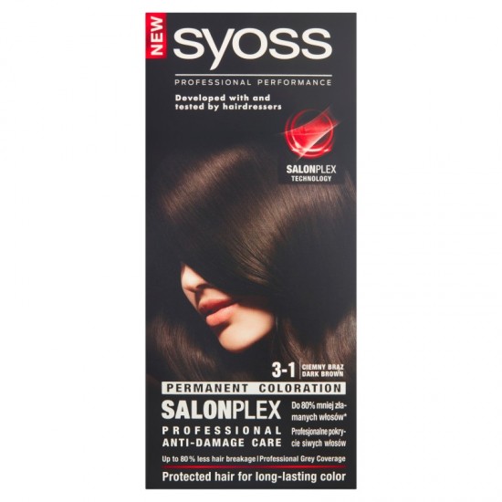 SYOSS Permanent coloration 3-1 tmavohnedá SYOSS Permanent coloration 3-1 tmavohnedá