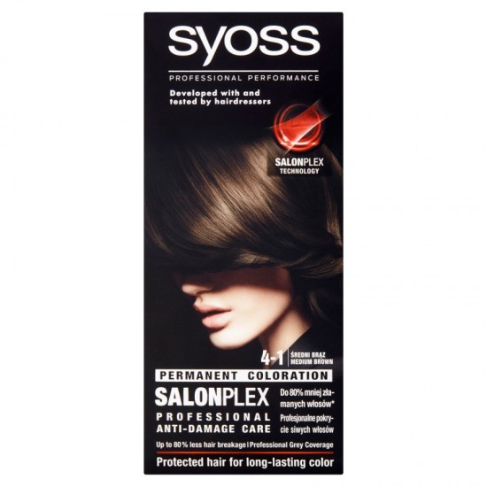 SYOSS Permanent coloration 4-1 stredne hnedá SYOSS Permanent coloration 4-1 stredne hnedá