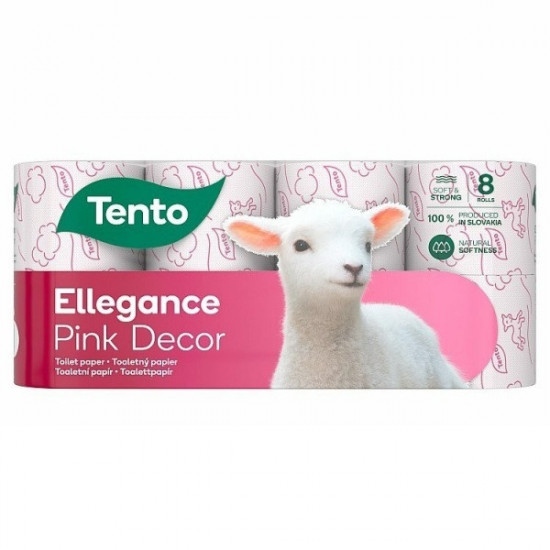 TENTO Toaletný papier 3-vrstvový Pink decor 8ks