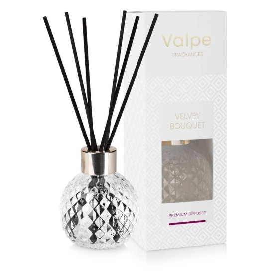 VALPE Fragrances Aroma difuzér v skle Velvet Bouquet 100ml VALPE Fragrances Aroma difuzér v skle Velvet Bouquet 100ml