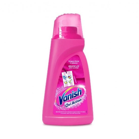 Vanish Oxi Action 1l Pink - tekutý odstraňovač škvŕn