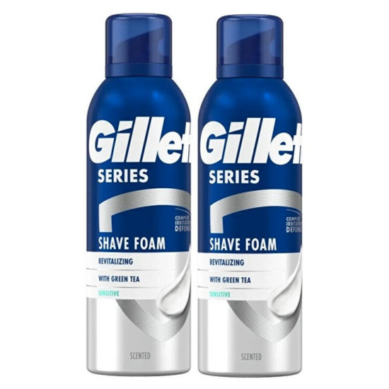 VÝHODNÁ SADA 2x Gillette Series Pena na holenie Revitalising Sensitive 200ml