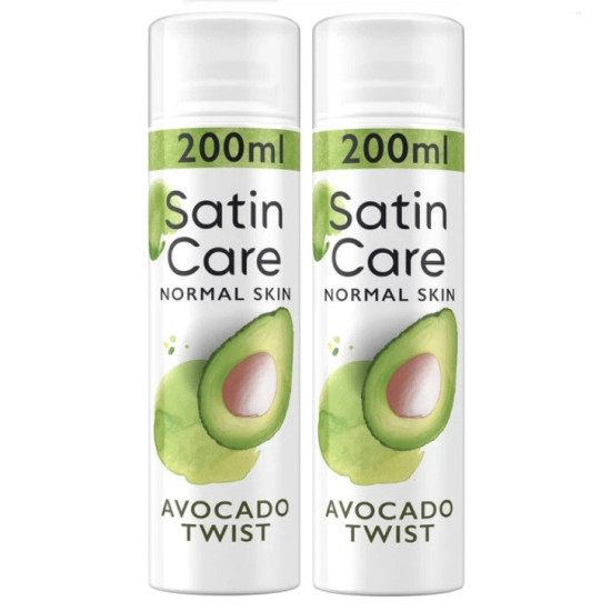 VÝHODNÁ SADA 2x Gillette Satin Care gél na holenie Avocado twist 200ml