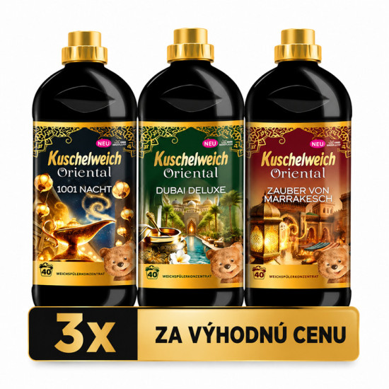 VÝHODNÁ SADA 3x Kuschelweich Aviváž Oriental - Dubai + 1001 nacht + Marrakesch 3x40 praní