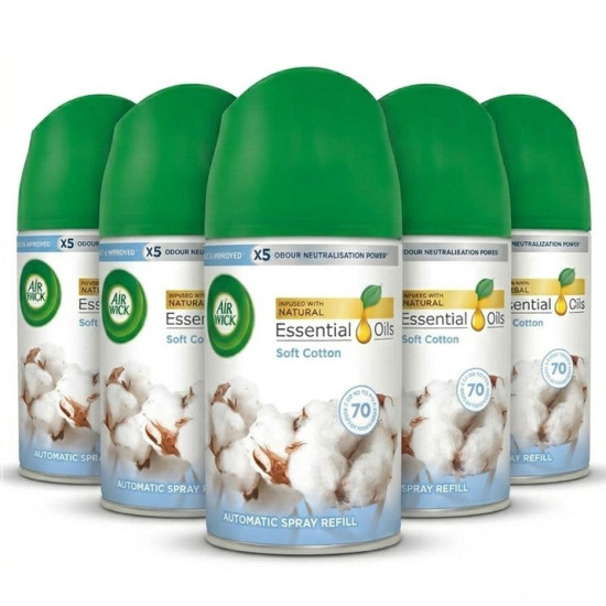 VÝHODNÁ SADA 6x AIR WICK Freshmatic náplň Pure Soft Cotton 250ml