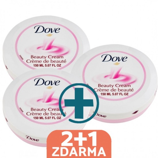 VÝHODNÝ BALÍK DOVE krém na telo - Beauty 150ml 2+1 zdarma VÝHODNÝ BALÍK DOVE krém na telo - Beauty 150ml 2+1 zdarma