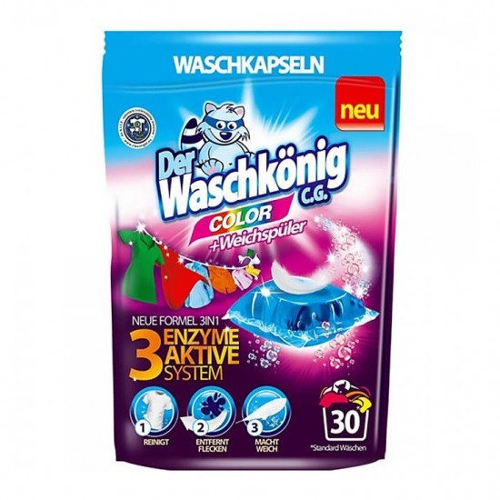 WASCHKÖNIG Kapsuly na pranie - Color 30ks