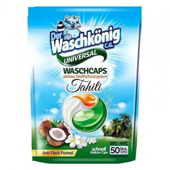 WASCHKÖNIG Universal Pracie kapsule Tahiti 50ks WASCHKÖNIG Universal Pracie kapsule Tahiti 50ks