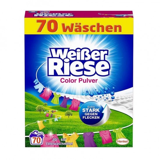 WEISSER RIESE Prací prášok 3,85kg Color Pulver - 70 praní WEISSER RIESE Prací prášok 3,85kg Color Pulver - 70 praní