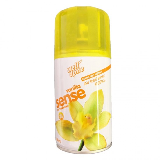 WELL DONE Osviežovač vzduchu náplň Sense Vanilla 250ml WELL DONE Osviežovač vzduchu náplň Sense Vanilla 250ml